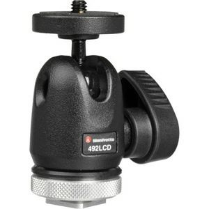 Manfrotto MICRO BALL HEAD W/HOT SHOE MOU 492LCD NORD - Video MICRO BALL HEAD W/HOT SHOE MOU