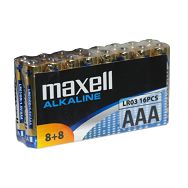 Maxell alk. baterija LR-3/AAA, 8+8kom, shrink