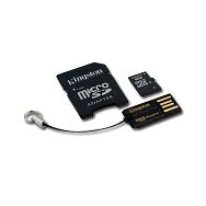 Memory ( flash cards ) KINGSTON NAND Flash Micro SDHC 8GB Class 4, 1pcs with SDHC adapter, microSDHC card reader