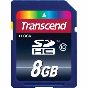 Memory ( flash cards ) TRANSCEND NAND Flash Micro SDHC 8GB Class 10, Plastic, 1pcs with SDHC adapter