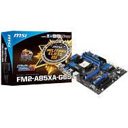 MSI Main Board Desktop AMD A85 (SFM2, DDR3, SATA III, RAID, GLAN, USB3.0, CrossFire, VGA, DP, HDMI, DVI) ATX Box