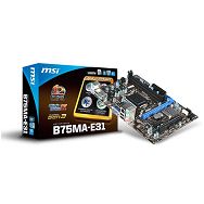 MSI Main Board Desktop iB75 (S1155, DDR3, SATA II,SATA III,USB2.0,USB3.0,LAN,Audio Line-In,Audio Line-Out,Microphone-In,HDMI,VGA) mATX Retail