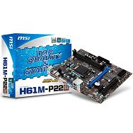 MSI Main Board Desktop iH61 (S1155, DDR3, SATA II,PS/2,USB2.0,VGA,DVI,LAN,Audio Line-In,Audio Line-Out,Microphone-In) mATX