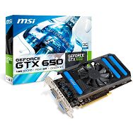 MSI Video Card GeForce GT 650 GDDR5 1GB/128bit, 1124MHz/5000MHz, PCI-E 3.0 x16, mini HDMI, DVI-D, DVI-I, Cooler (Double Slot), Retail