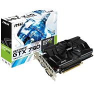 MSI Video Card GeForce GTX 750 GDDR5 1GB/128bit, 1059MHz/5000MHz, PCI-E 3.0 x16, HDMI,DVI, VGA, Retail