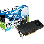 MSI Video Card GTX 760 GDDR5 2GB/256bit, 1006MHz/6008MHz, PCI-E 3.0 x16, DP, HDMI, 2xDVI, VGA Cooler (Double Slot), Retail