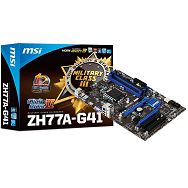 MSI ZH77A-G41 - Motherboard - ATX - LGA1155 Socket - H77 - USB 3.0 - Gigabit LAN - onboard graphics (CPU required) - HD Audio (8-channel)