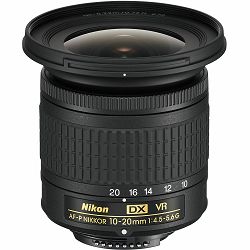 Nikon AF-P 10-20mm f4.5-5.6G VR DX ultra širokokutni objektiv s optičkom stabilizacijom Nikkor 10-20 f4.5-5.6 G wide zoom lens (JAA832DA)