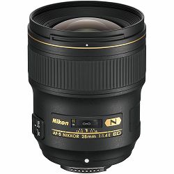 Nikon AF-S 28mm f/1.4E ED FX širokokutni objektiv fiksne žarišne duljine Nikkor 28 1.4 f/1.4 prime wide lens (JAA140DA)
