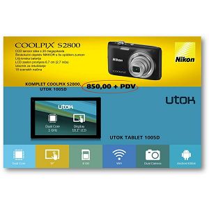 Nikon Coolpix S2800 + Utok TABLET 1005D 10.1 inch ( digitalni fotoaparat + poklon tablet )