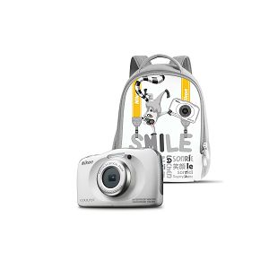 Nikon COOLPIX S33 White + ruksak