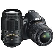 Nikon D3200 KIT WITH AF18-55VR + AF55-300VR Consumer DSLR fotoaparat VBA280K005