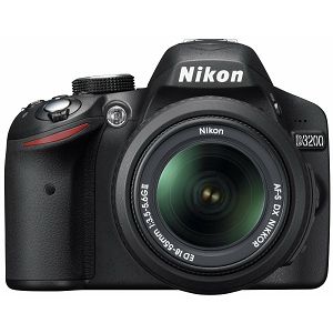Nikon D3200 KIT WITH AF18-55VR II Black Consumer DSLR fotoaparat VBA330K002 + objektiv 18-55 VR II