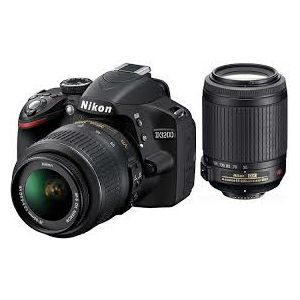 Nikon D3200 KIT WITH AF18-55VRII + AF55-200VR DSLR fotoaparat 18-55 VR II + 55-200 VR