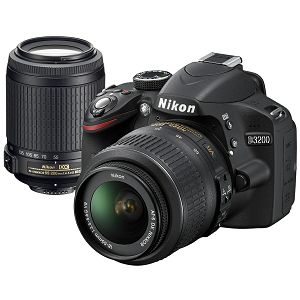 Nikon D3200 KIT WITH AF18-55VRII + AF55-200VR II DSLR fotoaparat 18-55 VR II + 55-200 VR II (novi model)