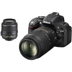 Nikon D5200 KIT WITH AF18-55VR II + AF-S 55-300VR DSLR fotoaparat VBA350K004 double zoom kit 18-55 VR II + 55-300 VR (VBA350K004)