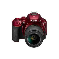 Nikon D5500 + AF-P 18-55 VR Red KIT VBA441K003 DSLR digitalni fotoaparat Camera with 18-55VR f/3.5-5.6 lens APS-C DX objektiv