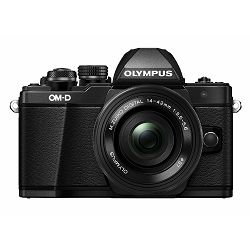 Olympus E-M10 II +14-42 EZ Black crni E-M10II Pancake Zoom Kit blk/blk 14-42mm EZ-M1442EZ black incl. Charger & Battery Micro Four Thirds OM-D Camera digitalni fotoaparat V207052BE000