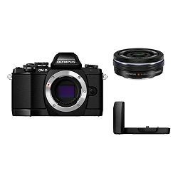 Olympus E-M10 Pancake Grip Kit blk/blk Micro Four Thirds MFT - OM-D Camera digitalni fotoaparat V207023BE010