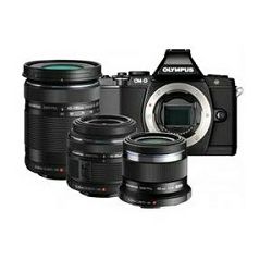 Olympus E-M5 Elite Triple Kit blk (EZ-M1442 IIR + EZ-M4015 R, 4518) blk lenses Micro Four Thirds MFT - OM-D Camera digitalni fotoaparat V2040401E020