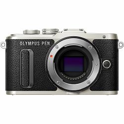 Olympus E-PL8 + 14-42mm Black Pancake Zoom Kit blk/blk Crni digitalni fotoaparat s objektivom EZ-M1442EZ incl. Charger & Battery 14-42 Micro Four Thirds MFT PEN Camera (V205082BE000)