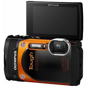 Olympus TG-860 Orange - 16.0 MP 5x super wide Zoom, 3.0" tilt LCD, 15m waterproof full 60p HD Movie WiFi and GPS Tough digitalni kompaktni fotoaparat V104170OE000