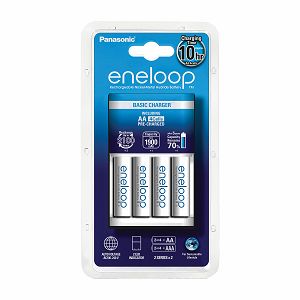 Panasonic Eneloop BASIC punjač + 4xAA Eneloop punjive baterije K-KJ18MCC40E