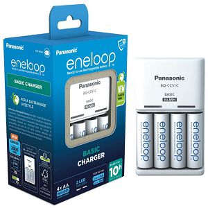 Panasonic Eneloop battery charger BQ-CC51 + 4 x R6/AA Eneloop 2000mAh BK-3MCDE