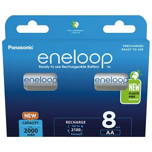 Panasonic Eneloop R6 AA 2000mAh 8xAA baterije BK-3MCDE/8BE