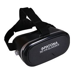 Patona VR 3D Virtual Reality Glasses for Smartphones from 3,5" to 5,5" 160x82mm Black