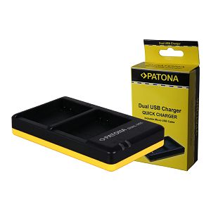 Patona EN-EL14 Dual Quick-Charger punjač za Nikon ENEL14 D5500, D5300, D5200, D5100, D3300, D3200, D3100 + Micro USB kabel