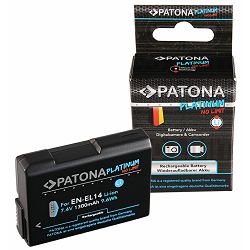 Patona EN-EL14 Platinum 1300mAh baterija za Nikon D5600, D5500, D5300, D5200, D5100, D3400, D3300, D3200, D3100, Coolpix P7800, P7700, P7100, P7000