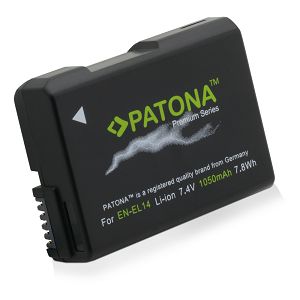 Patona EN-EL14 Premium 1050mAh 7.8Wh 7.4V baterija za Nikon D5500, D5300, D5200, D5100, D3300, D3200, D3100, Df, Coolpix P7800, P7700, P7100, P7000