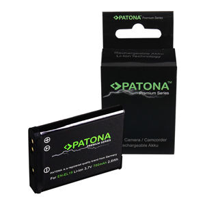 Patona EN-EL19 Premium 700mAh 2,6Wh 3.7V baterija za Nikon Coolpix P330 GPS, S33, S32, S100, S2500, S2700, S2600, S2900, S3100, S3300, S3500, S3600, S3700, S4150, S4300, S5200, S6500, S6800, S6900