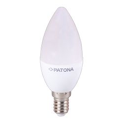 Patona LED candle E14 SMD 2835 5,5W 99x37mm 470lm 3000K 230V/50-60Hz A+ 210 warmwhite milkcover ceramic body