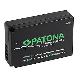 Patona LP-E12 Premium 850mAh 7.2V 6.1Wh baterija za Canon EOS M50, M100, 100D, EOS M, Rebel SL1