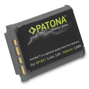 Patona NP-BX1 Premium 1090mAh 3.6V 3.9Wh baterija za Sony CyberShot DSC-HX300, DSC-HX400, DSC-HX50V, DSC-HX60, DSC-HX90, DSC-H400, DSC-RX1, DSC-RX1R, DSC-RX100, DSC-RX100 III, DSC-RX100M4, DSC-WX300