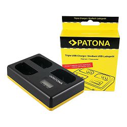 Patona USB LCD Triple Charger punjač za Canon LP-E6 LP-E6N LPE6 EOS R, EOS RP, EOS 5D IV, 6D II, 80D, 7D II, 6D, 70D, 5D III, 60D, 60Da, 7D