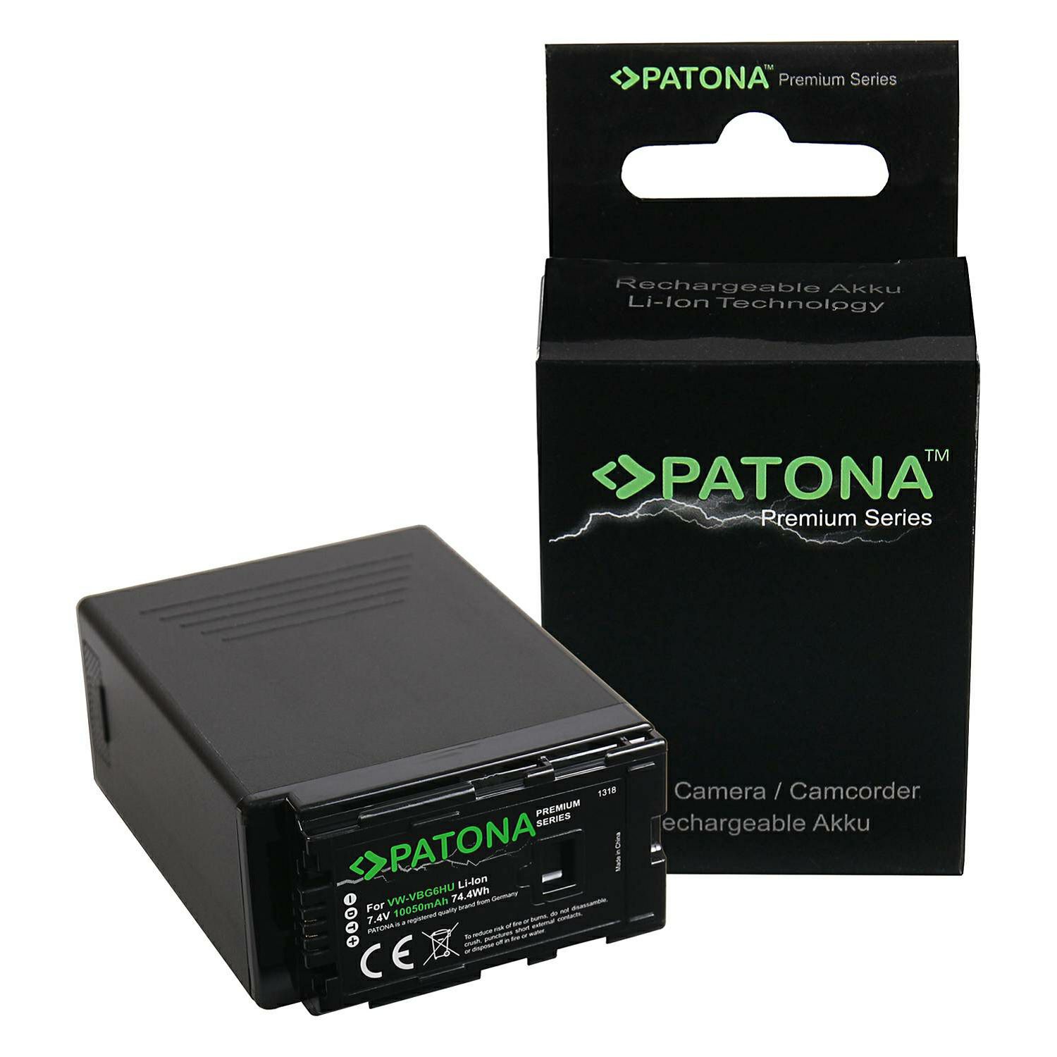 Patona VW-VGB6 Premium 10050mAh 7.4V 74.4Wh baterija za Panasonic HDC-HS700 NV-GS320 NV-GS330 PV-GS500 SDR-H18 SDR-H200 VDR-D220