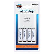 Sanyo Eneloop MQN04-E-4-3UTG punjač + 4xAA punjive baterije ready to use