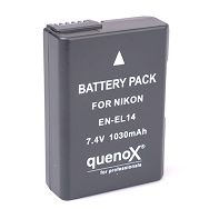 Quenox EN-EL14 baterija za Nikon D5300, D5200, D3300, D3200, D5100, D3100