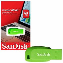 SanDisk Cruzer Blade 64GB Electric Green USB memorija (SDCZ50C-064G-B35GE)