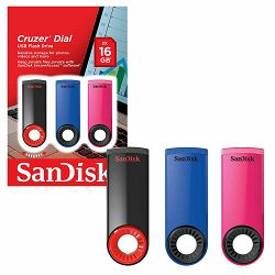 SanDisk Cruzer Dial triple pack (16GB x 3) Blue Pink & Black USB memorija (SDCZ57-016G-B46T)