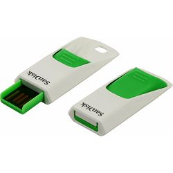 SanDisk Cruzer Edge 8GB White/Green SDCZ51W-008G-B35G USB Memory Stick