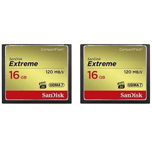 SanDisk Extreme CF 120MB/s 16 GB 2-Pack SDCFXS2-016G-X46 Compact Flash memorijska kartica