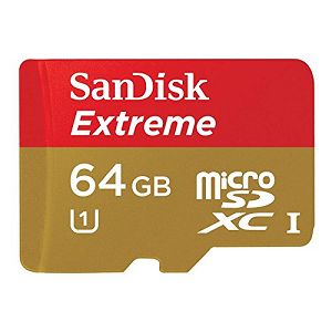 SanDisk Extreme microSDHC 64GB + SD Adapter + Rescue Pro Deluxe 60MB/s Class 10 UHS-I SDSDQXN-064G-G46A Micro Memory card