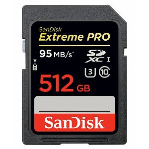 SanDisk Extreme Pro SDXC 512GB 95MB/s Class 10 UHS-I SDSDXPA-512G-G46 Memorijska kartica