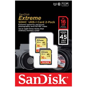 SanDisk Extreme SDHC Card 16GB 2-Pack SDSDX2-016G-X46 memorijska kartica