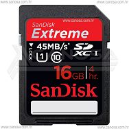SanDisk Extreme SDHC Card 16GB 45MB/s SDSDX-016G-X46 memorijska kartica