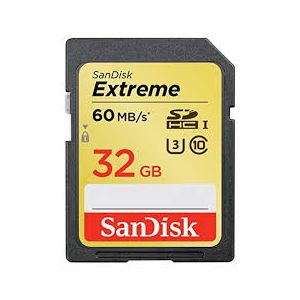 SanDisk Extreme SDHC Card 32GB 60MB/s Class 10 UHS-I SDSDXN-032G-G46